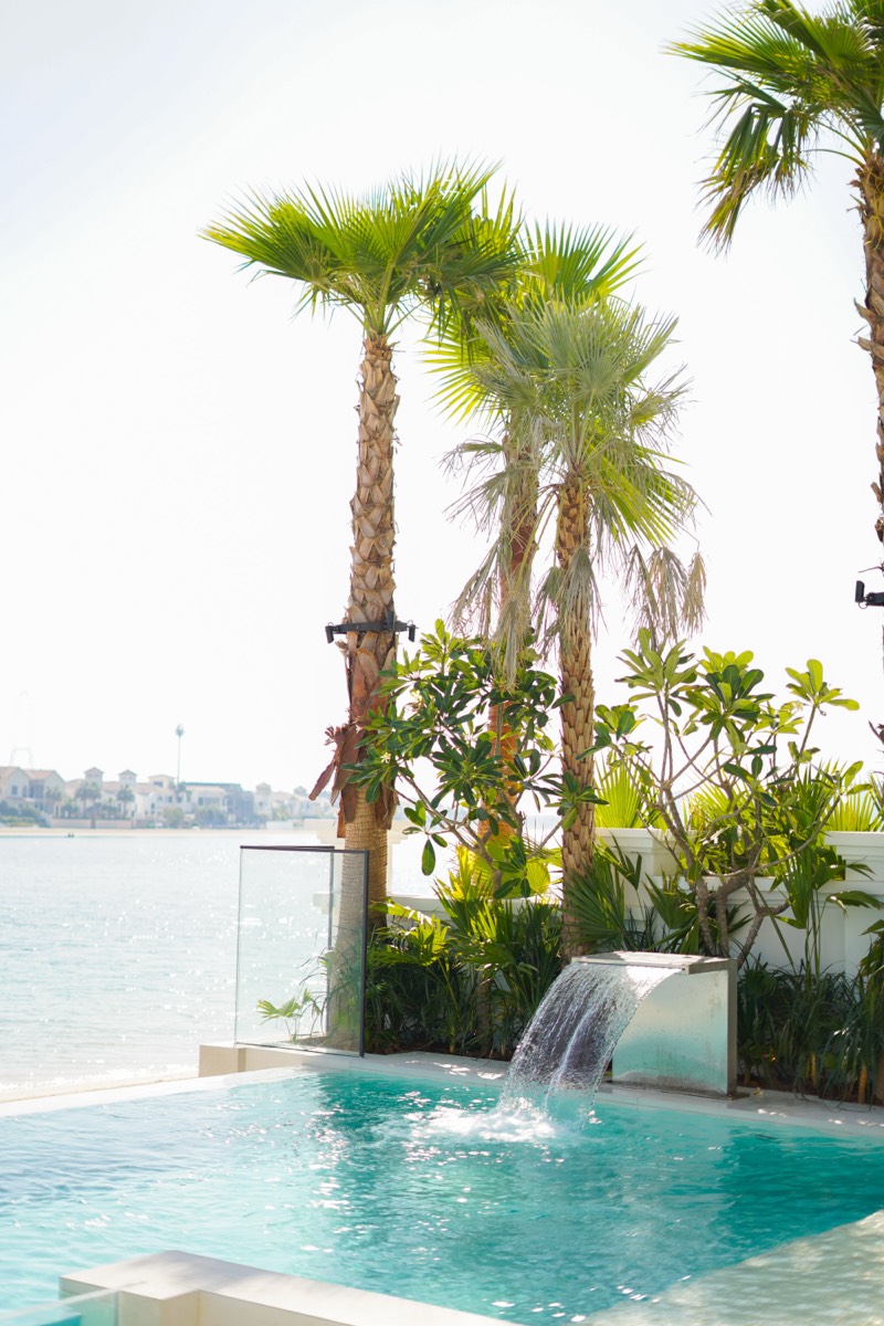 Infinity pool with waterfall